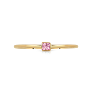 Hannah G Pink Sapphire Square Ring
