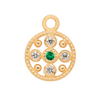 Hannah G Emerald Diamond Circle Charm