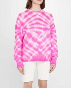 The Elder Statesman Web Flare Simple Crew Sweater